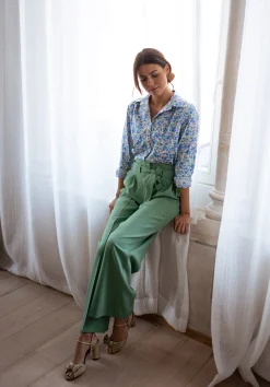 New Chemise Arlette - écrue à fleurs bleuesEasy Clothes Femme Chemisiers & Blouses