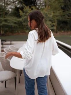 Outlet Chemise blanca - écrue en linEasy Clothes Femme Chemisiers & Blouses