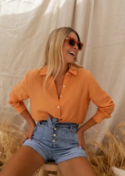 Store Chemise Dalo | Couleur Orange | Légère & FluideEasy Clothes Femme Chemisiers & Blouses