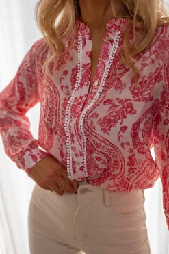 Clearance Chemise Othan - Rouge & Rose - FluideEasy Clothes Femme Chemisiers & Blouses