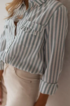 Cheap Chemise Praia - écrue à lignes vertesEasy Clothes Femme Chemisiers & Blouses