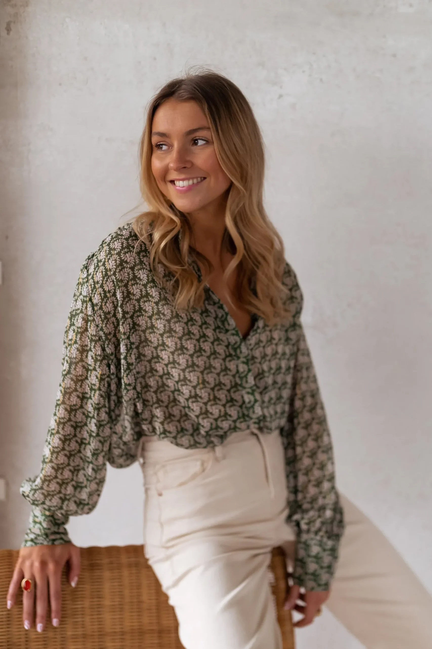 Sale Chemise Regina - verte à motifsEasy Clothes Femme Chemisiers & Blouses