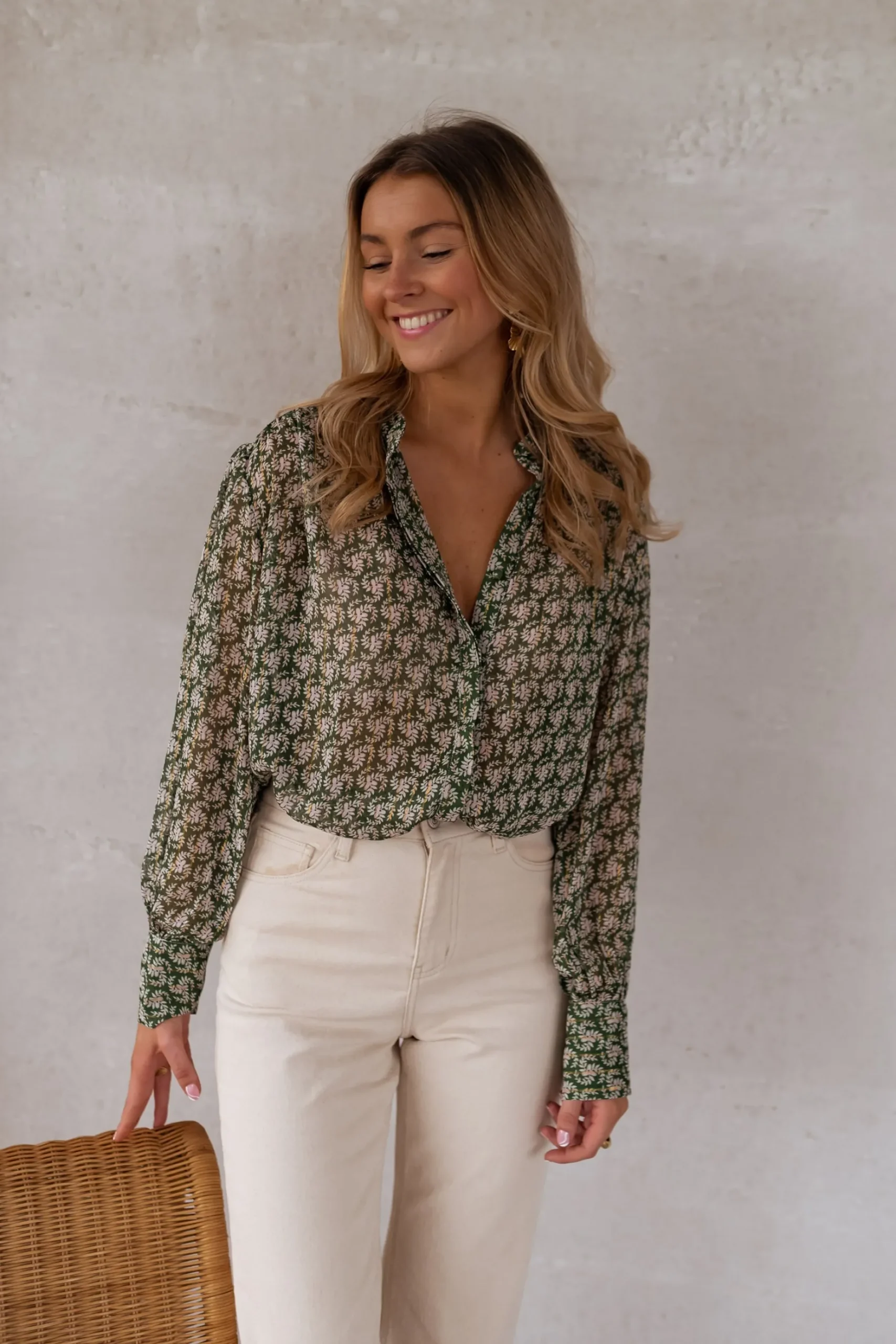 Sale Chemise Regina - verte à motifsEasy Clothes Femme Chemisiers & Blouses