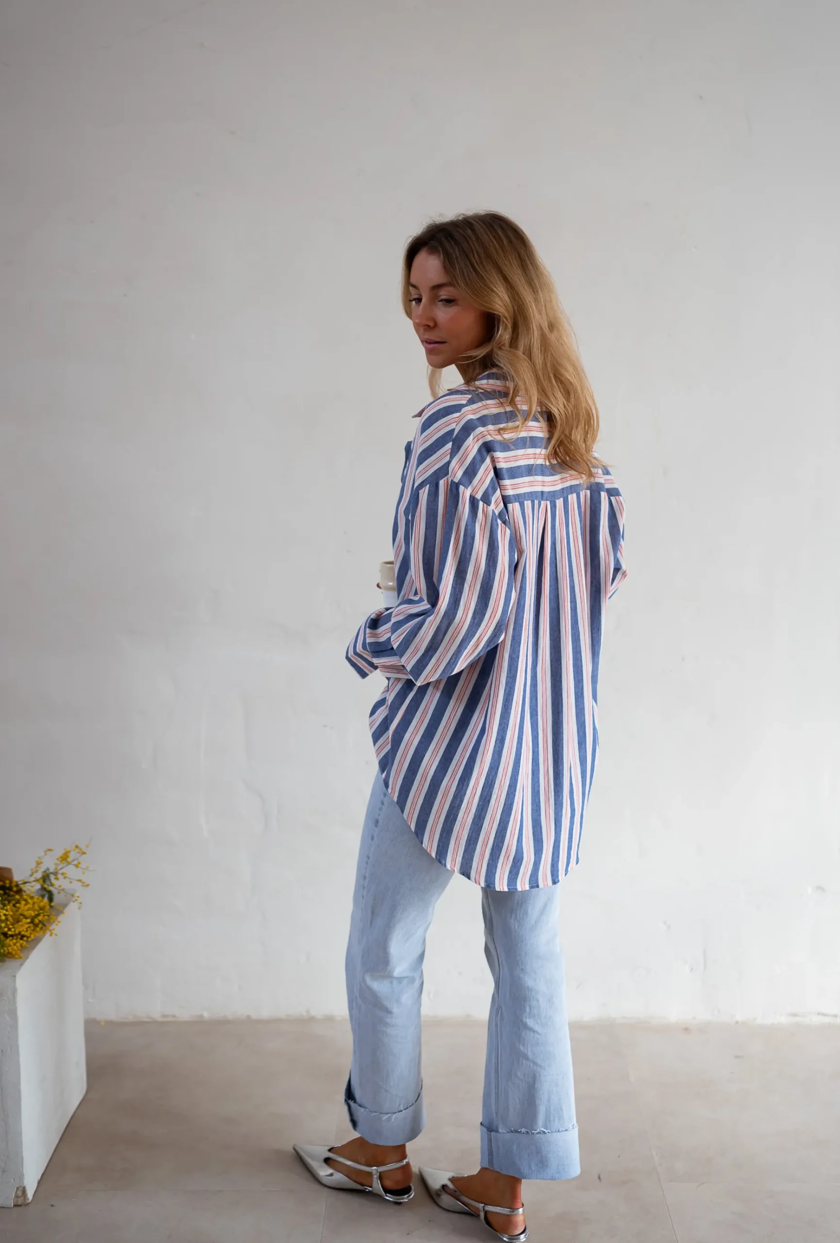 Best Sale Chemise Sally - Lignes Bleues - Loose & FluideEasy Clothes Femme Chemisiers & Blouses