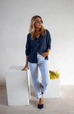 Fashion Chemise Sinou - Bleue - FluideEasy Clothes Femme Chemisiers & Blouses