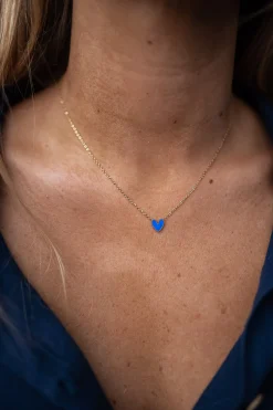 Online Collier Blair - Doré et bleuEasy Clothes Colliers