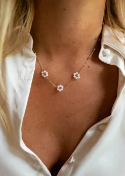 Flash Sale Collier Flowi rose et doré | Collier fleurs | Prêt-à-porter en ligne l Easy Clothes Colliers