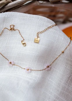 Flash Sale Collier Flowi rose et doré | Collier fleurs | Prêt-à-porter en ligne l Easy Clothes Colliers