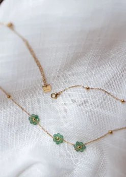 Cheap Collier Flowi vert et doré | Collier fleurs | Prêt-à-porter en ligne | Easy Clothes Colliers