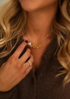 Cheap Collier Maxi - Lettrage AMOUR - Ajustable & InoxydableEasy Clothes Colliers