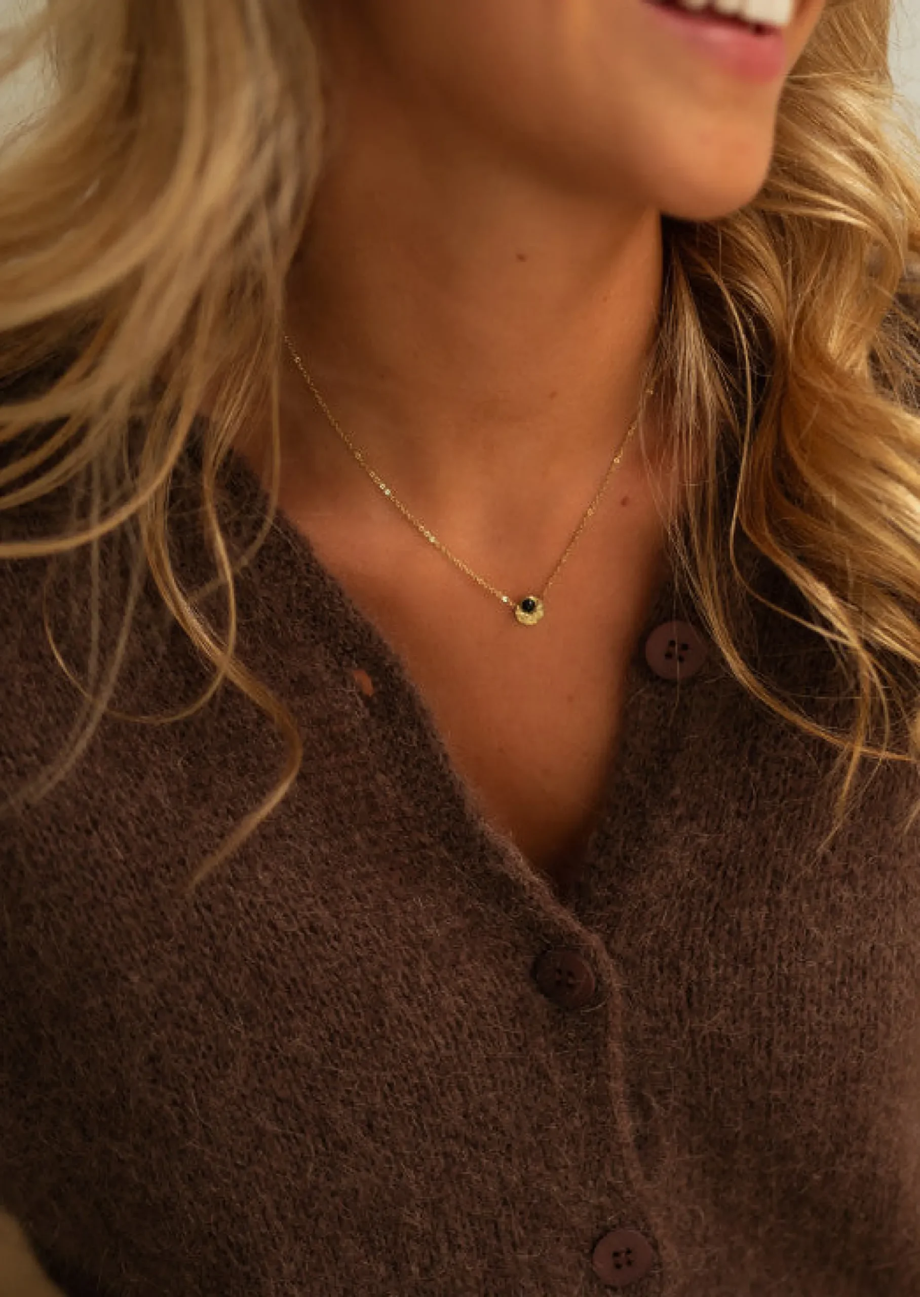 Best Sale Collier Reno Doré - Perle Noire - Bijoux Easy Clothes Colliers