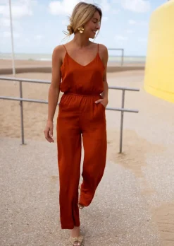 Best Sale Combinaison Celesta brique | Combinaison à fines bretelles | Prêt-à-porter en ligne | Easy Clothes Femme Combinaisons