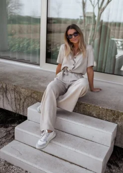 Shop Combinaison Deby beige | Combinaison beige fluide | Prêt-à-porter en ligne | Easy Clothes Femme Combinaisons