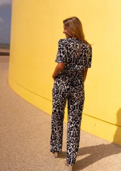 Best Sale Combinaison Léa écrue et bleue | Combinaison manches courtes | Prêt-à-porter en ligne | Easy Clothes Femme Combinaisons