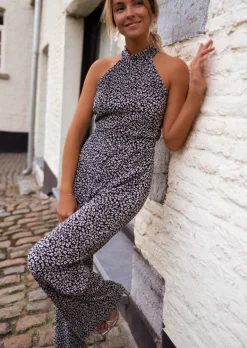 Outlet Combinaison Marlone Noire - Col Montant - Made In ItalyEasy Clothes Femme Combinaisons