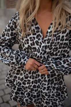 Shop Combinaison short Claire - léopardEasy Clothes Femme Combinaisons