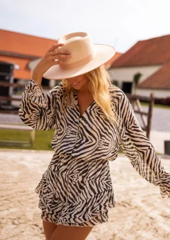 Flash Sale Combinaison Short Valentine - Zébrée - Manches LonguesEasy Clothes Femme Combinaisons