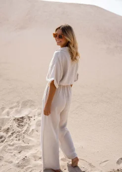 Flash Sale Combinaison Toma - Gaze de Coton Beige - Made In ItalyEasy Clothes Femme Combinaisons