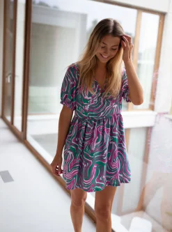 Flash Sale Combi-short Beti - verte et rose à motifsEasy Clothes Femme Combinaisons