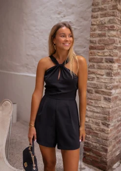 New Combishort Noire - Olvi - Fluide & Confortable - Easy Clothes Femme Combinaisons