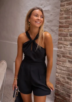 New Combishort Noire - Olvi - Fluide & Confortable - Easy Clothes Femme Combinaisons