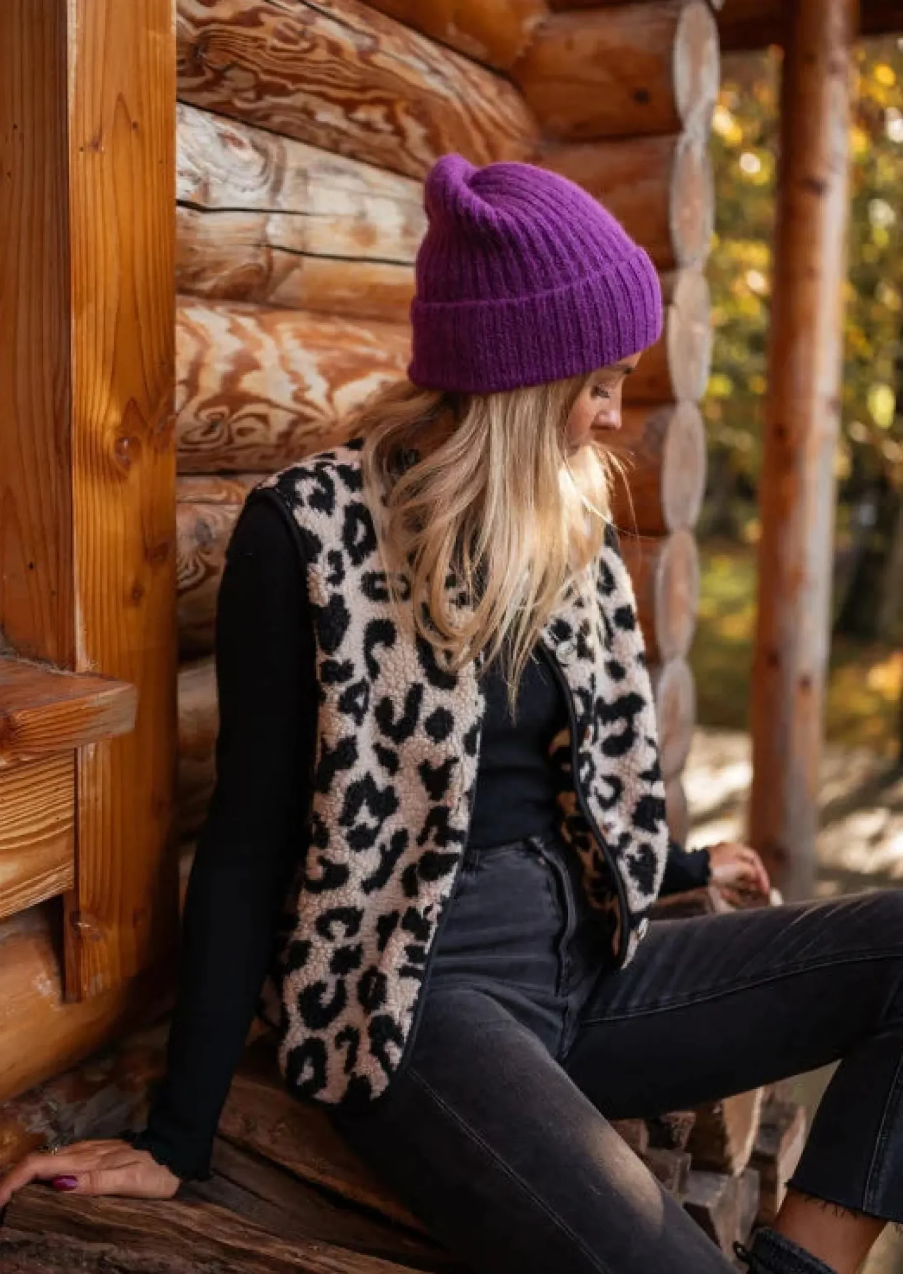 Store Gilet Abby - Motifs Leopard - Sans MancheEasy Clothes Femme Pulls & Gilets