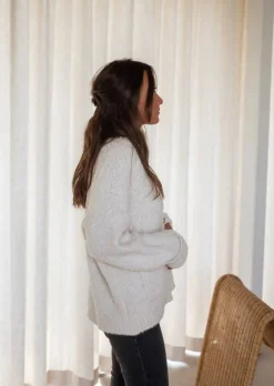 Best Sale Gilet Charly Écru - Taille Unique - Loose - Made In ItalyEasy Clothes Femme Pulls & Gilets