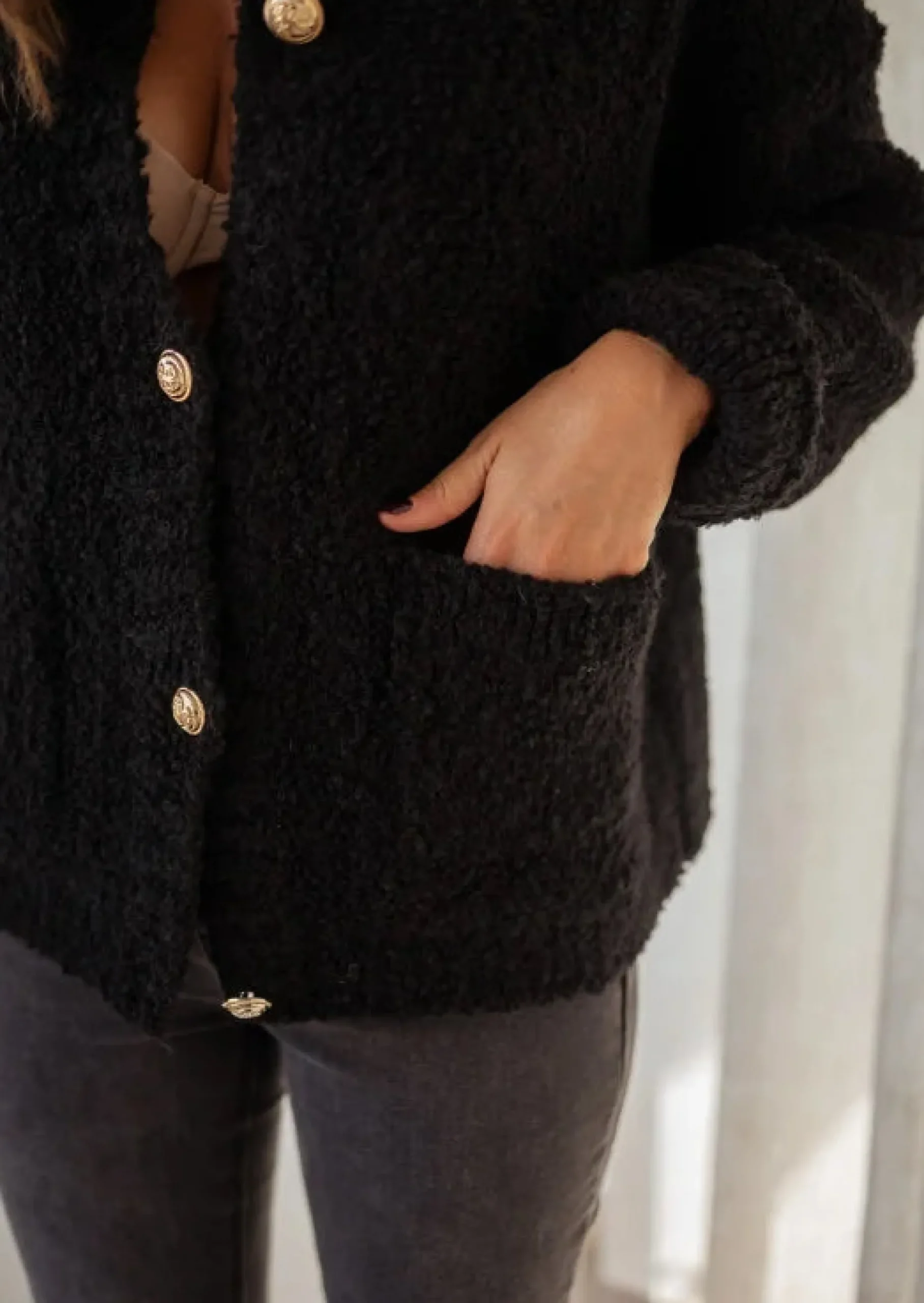 New Gilet Charly Noir - Taille Unique - Loose - Made In ItalyEasy Clothes Femme Pulls & Gilets