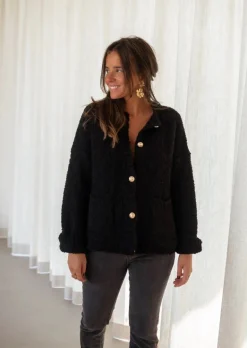 New Gilet Charly Noir - Taille Unique - Loose - Made In ItalyEasy Clothes Femme Pulls & Gilets