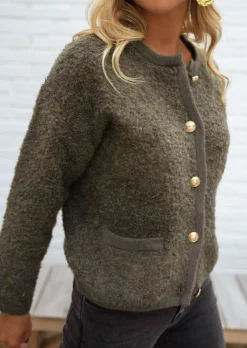 Clearance Gilet Chlo - Kaki - Doux - Taille UniqueEasy Clothes Femme Pulls & Gilets