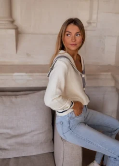 Online Gilet Daryl - écruEasy Clothes Femme Pulls & Gilets