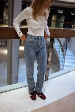 Sale Jeans Duffy - Bleu à strassEasy Clothes Femme Jeans