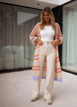 Hot Jeans Eugenie - beigeEasy Clothes Femme Jeans