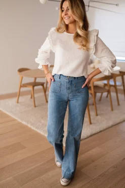 Sale Jeans Hugues - bleu clairEasy Clothes Femme Jeans