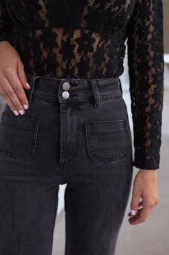 Best Jeans Hugues - gris foncéEasy Clothes Femme Jeans