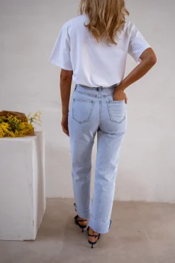 Cheap Jeans Maddie - Bleu Clair - Taille HauteEasy Clothes Femme Jeans