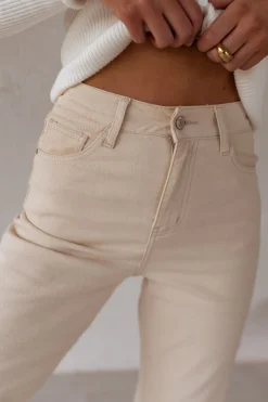 Outlet Jeans Solan - beigeEasy Clothes Femme Jeans