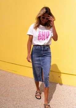 Store Jupe Caméo en jeans | Jupe midi en jeans | Prêt-à-porter en ligne | Easy Clothes Femme Jupes & Shorts