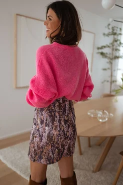 Best Jupe Coletta - mauve à motifsEasy Clothes Femme Jupes & Shorts