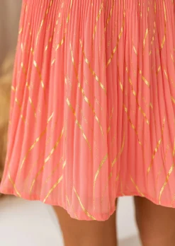 Clearance Jupe Daffy - Corail & Doré - Vêtements Fashion Femme 2023Easy Clothes Femme Jupes & Shorts