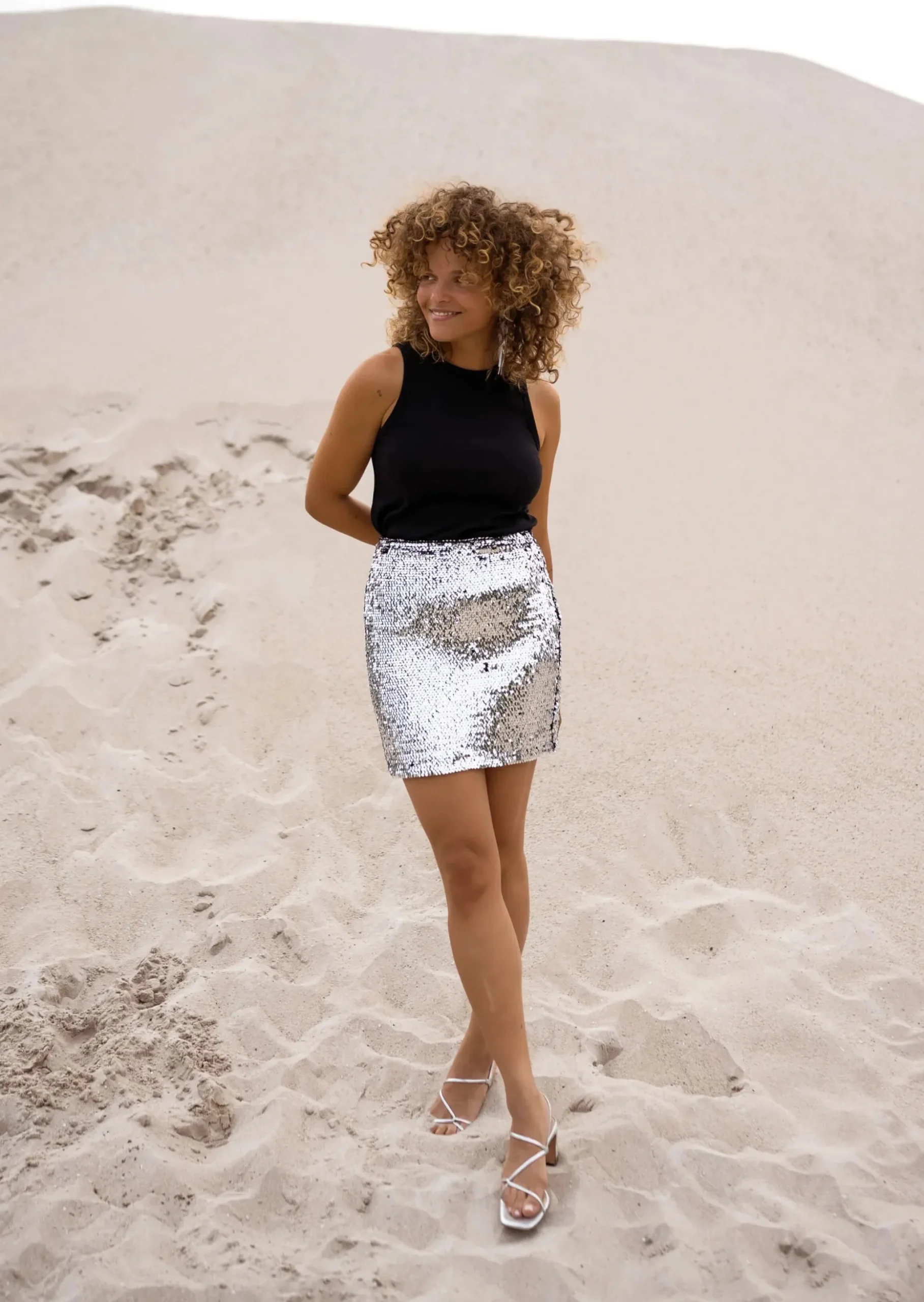 Discount Jupe Haute Loos - Paillettes - Vêtements FemmeEasy Clothes Femme Jupes & Shorts