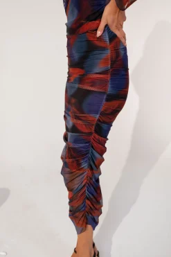 Sale Jupe Huda - bleue et rougeEasy Clothes Femme Jupes & Shorts