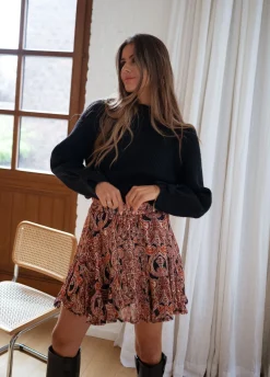 Sale Jupe Jolyne - brique à motifsEasy Clothes Femme Jupes & Shorts