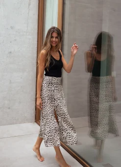Online Jupe longue Amalya - léopardEasy Clothes Femme Jupes & Shorts