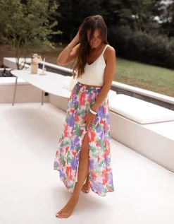 Cheap Jupe longue Nancy - à fleursEasy Clothes Femme Jupes & Shorts