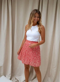 Hot Jupe Tana - rouge à fleursEasy Clothes Femme Jupes & Shorts