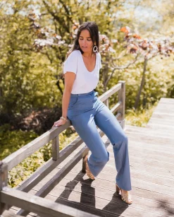 Best Sale Pantalon Athena - bleuEasy Clothes Femme Pantalons