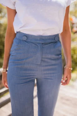 Best Sale Pantalon Athena - bleuEasy Clothes Femme Pantalons