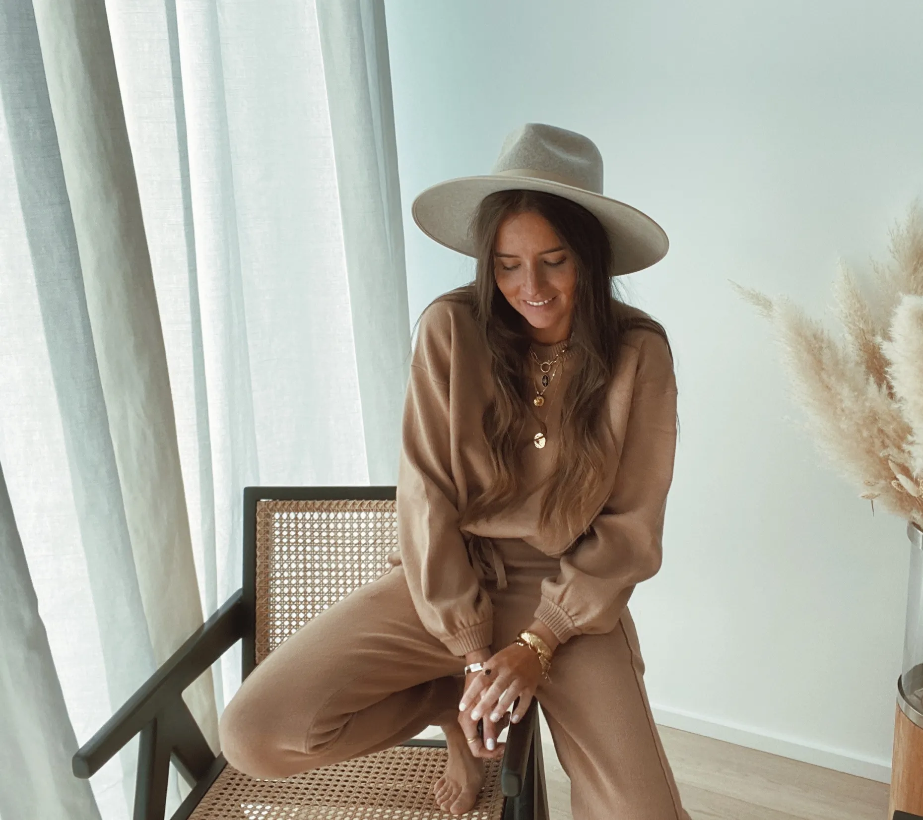 Cheap Pantalon Beni - camel (Ensemble 1 sur 2)Easy Clothes Femme Pantalons