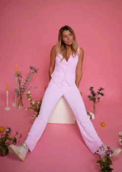 Fashion Pantalon Costume Rose | Myriam | Vêtements FemmeEasy Clothes Femme Pantalons